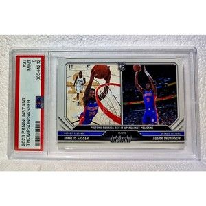 Ausar Thompson / Marcus Sasser 2023-24 Panini NBA Rookie Card 1 of 79 PSA 9 Mint